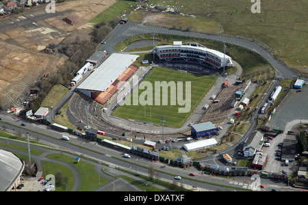 aerial view of Odsal Stadium, home of the Bradford Bulls rugby league team Stock Photo