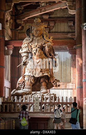 Koumokuten (Guardian King) in Daibutsuden (Big Buddha Hall) of Tōdaiji (Great Eastern Temple) in Nara, Japan Stock Photo