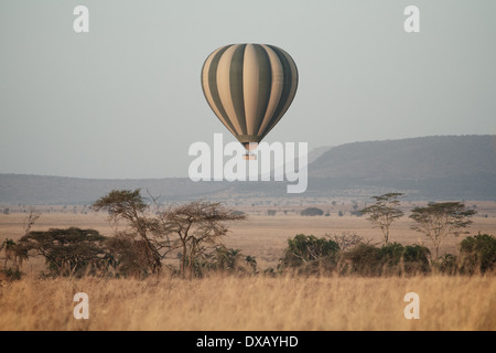 Balloon Safari Serengeti National Park Tanzania. Stock Photo