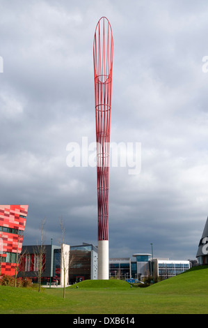 The Aspire Tower sculpture (Ken Shuttleworth, 2008), Jubilee Campus, Nottingham University, England, UK. Stock Photo