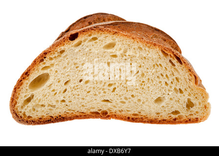 half loaf isolated on white Stock Photo