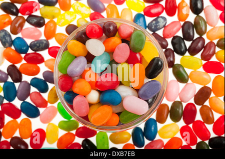 Multi-colored jelly beans mix Stock Photo