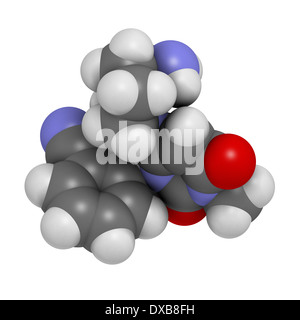 Alogliptin diabetes drug molecule. Belongs to dipeptidyl peptidase 4 (DPP-4) or gliptin class of antidiabetic medicines. Stock Photo