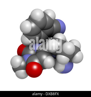 Alogliptin diabetes drug molecule. Belongs to dipeptidyl peptidase 4 (DPP-4) or gliptin class of antidiabetic medicines. Stock Photo