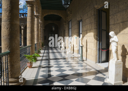 Gallery Palacio de los Capitanes Generales Old Havana Cuba Stock Photo