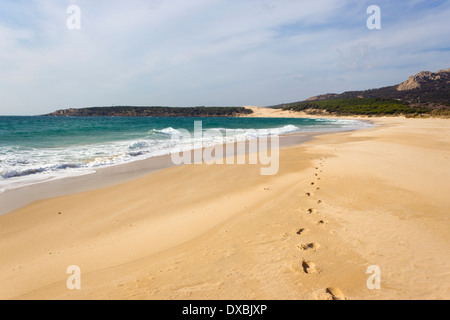 Bolonia Beach, Tarifa, Cadiz Province, Costa de la Luz, Andalusia, Spain. Stock Photo