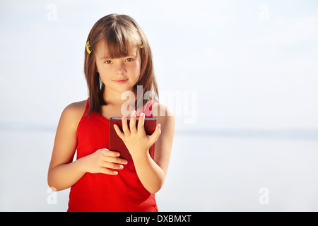 girl with a tablet computer