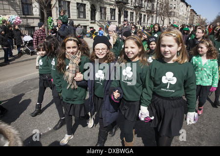 Irish Parade, Park SLope, Brooklyn, New York. Stock Photo