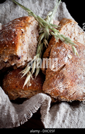Homemade bread with oat Stock Photo