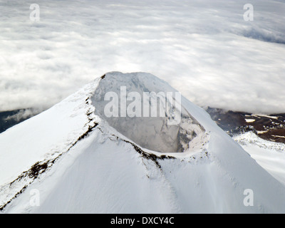 Cone of the Shishaldin Volcano on Unimak Island in the Alaska Maritime National Wildlife Refuge September 5, 2009 in the Aleutian Islands, Alaska. Stock Photo