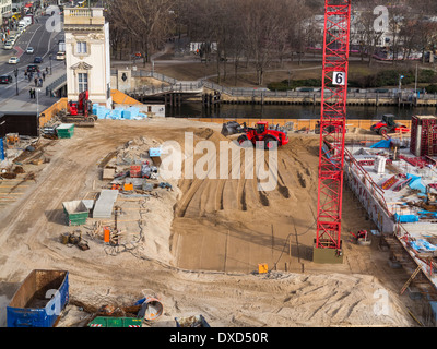 Construction site in a city centre Stock Photo