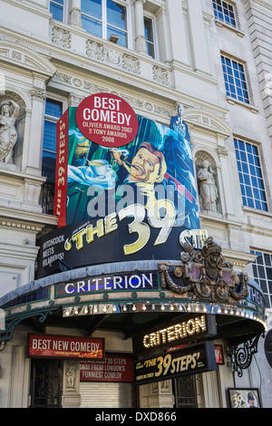 The Criterion Theatre is a West End theatre located on Piccadilly Circus in the City of Westminster, London, England. Stock Photo