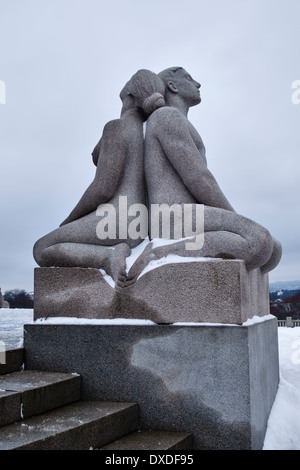 The Vigeland Installation in Frogner Park, Oslo, Norway. Sculptures by Gustav Vigeland. Stock Photo
