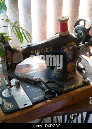 Vintage Singer Sewing Machine Stock Photo