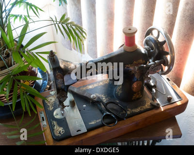 Vintage Singer Sewing Machine Stock Photo