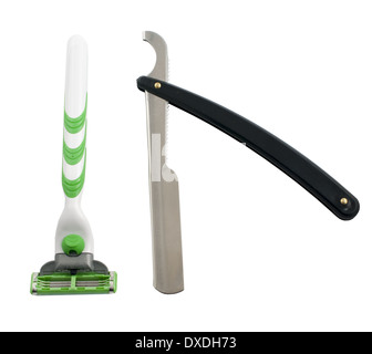 New and Old Razors Stock Photo