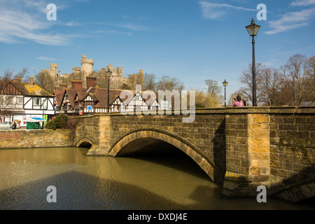 The Bridge over the River Arun at Arundel West Sussex England. Stock Photo