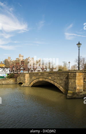 The Bridge over the River Arun at Arundel West Sussex England. Stock Photo