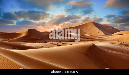 Sahara sand dunes of erg Chebbi, Morocco, Africa Stock Photo