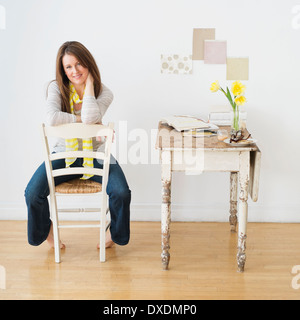 Portrait of woman in studio Stock Photo