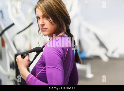 Portrait of woman exercising Stock Photo