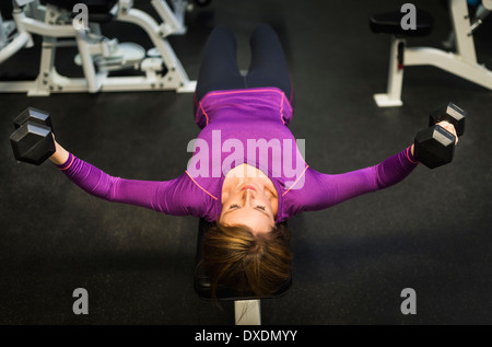 Portrait of woman exercising Stock Photo