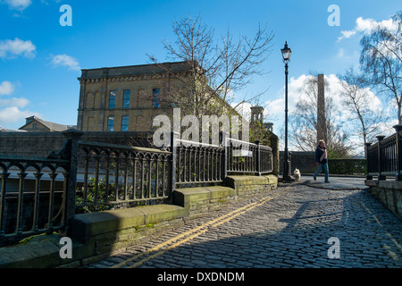 Houses built for the workers at Salts Mill, Saltaire, Bradford, Yorkshire, England. Stock Photo