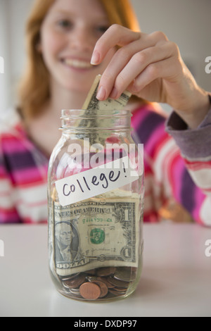 Jar with money Stock Photo