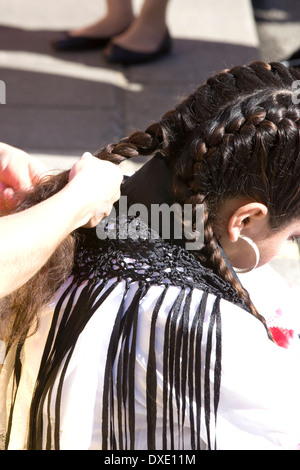 Three strand braid hi-res stock photography and images - Alamy