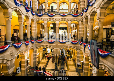 Magna Plaza shopping centre in Amsterdam. The building was the former post office. Stock Photo