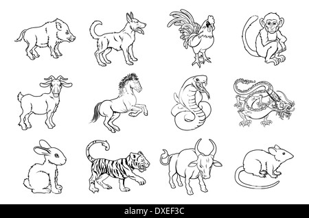 chinese zodiac clipart free