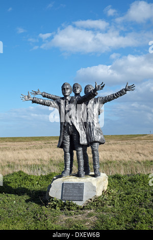 Short Brothers statue - Leysdown, Isle of Sheppey, Kent, UK, England. Stock Photo