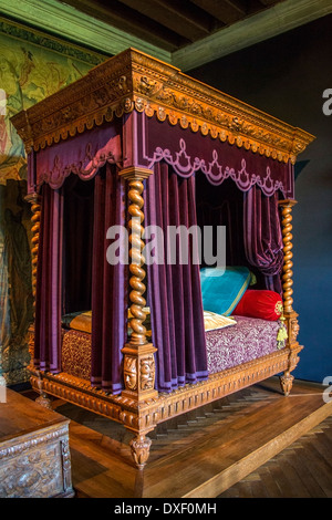 Interior Bedroom Chateau Azay Le Rideau Indre Et Loire France Stock Photo Alamy