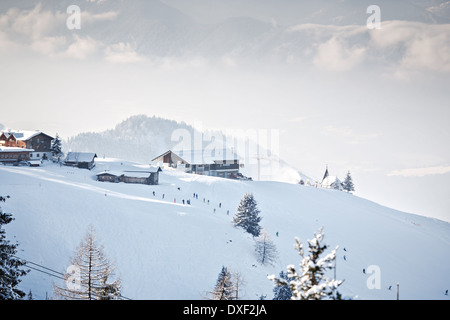 Ski area Wilder Kaiser in Alps near Kufstein in Austria, Europe. Stock Photo