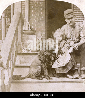 Circa 1890 antique photograph, the Great Johnstown Flood May 31, 1889 in Johnstown, Pennsylvania, PA, USA. Stock Photo