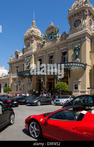 The Monte Carlo Casino in the Principality of Monaco, a sovereign city state, located on the French Riviera. Stock Photo
