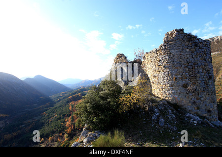 Landscape of the Prealpes d'Azur in the countryside of the Alpes-MAritimes Stock Photo