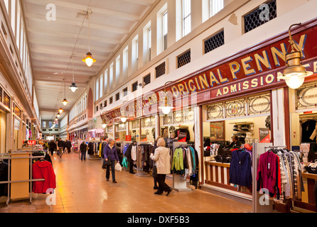 Marks & Spencer original Penny Bazaar Grainger Indoor Market Grainger Town Newcastle upon Tyne Tyne and Wear England GB UK Stock Photo