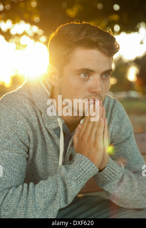 Portrait of Young Man, Mannehim, Baden-Wurttemberg, Germany Stock Photo