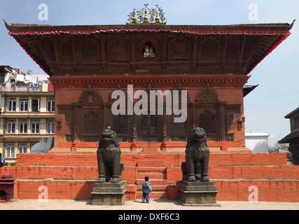 the House Temple in Durbar Square in Kathmandu, Nepal. Stock Photo