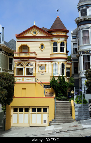 Victorian houses, San Francisco, California, USA Stock Photo