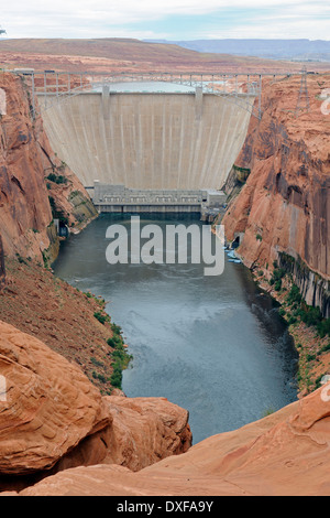 Glen Canyon Dam, Lake Powell, Arizona, USA Stock Photo