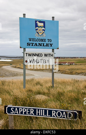 Port Stanley in the Falkland Islands (Islas Malvinas) Stock Photo