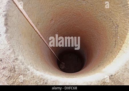 Digging of a well, India Stock Photo