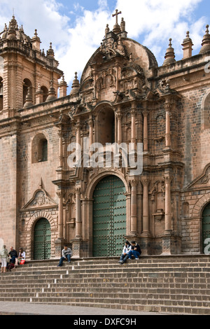 Cathedral in the Plaza de Armas in Cuzco, Peru in South America. Stock Photo