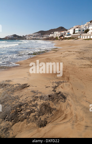 The beach at San Jose, Cabo de Gata Nijar Natural Park, Almeria, Andalusia, Spain Europe Stock Photo