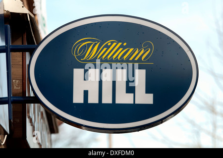 William Hill betting shop sign Stock Photo