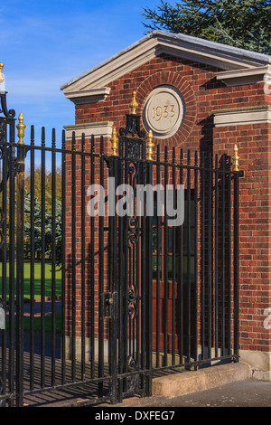 Gates to RAF Cranwell training college, Cranwell, Sleaford ...