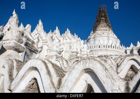 Hsinbyume or Myatheindan Pagoda at Mingun near Mandalay in Myanmar (Burma). Dates from 1816. Stock Photo