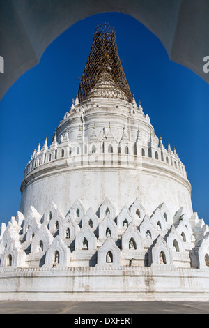 Hsinbyume or Myatheindan Pagoda at Mingun near Mandalay in Myanmar (Burma). Dates from 1816. Stock Photo